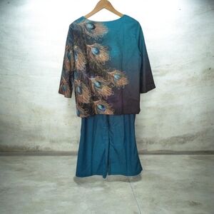 Peacock Feather Print Dress